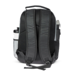 Sac à dos pour ordinateur en RPET avec compartiments intérieurs couleur gris troisième vue
