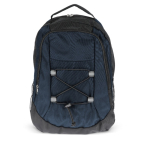 Sac à dos pour ordinateur en RPET avec compartiments intérieurs couleur bleu foncé deuxième vue