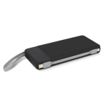 Batterie externe en plastique recyclé avec charge rapide 10 000mAh couleur noir deuxième vue