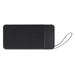 Batterie externe en plastique recyclé avec charge rapide 10 000mAh couleur noir troisième vue