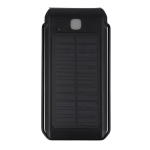 Batterie externe et lampe rechargeable à l'énergie solaire couleur noir quatrière vue