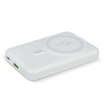 Chargeur sans fil MagSafe avec entrée USB-A et USB-C couleur blanc