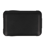 Kit de voyage avec plusieurs connecteurs USB et support pour téléphone couleur noir deuxième vue