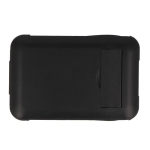 Kit de voyage avec plusieurs connecteurs USB et support pour téléphone couleur noir troisième vue