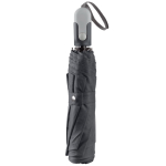 Parapluie pliable ergonomique coloré avec armature noire Ø100 couleur noir troisième vue