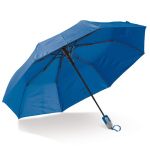 Parapluie pliable ergonomique coloré avec armature noire Ø100 couleur bleu