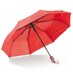 Parapluie pliable ergonomique coloré avec armature noire Ø100 couleur rouge