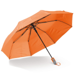 Parapluie pliable ergonomique coloré avec armature noire Ø100 couleur orange