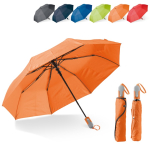 Parapluie pliable ergonomique coloré avec armature noire Ø100