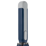 Grand parapluie anti-vent coloré avec armature noire Ø114 couleur bleu foncé quatrière vue