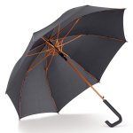 Parapluie avec poignée géométrique et détails colorés Ø106 couleur orange