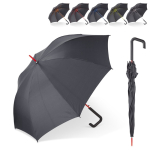 Parapluie avec poignée géométrique et détails colorés Ø106