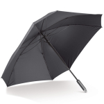 Grand parapluie avec design carré et résistant au vent Ø121 couleur noir