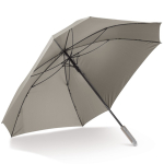 Grand parapluie avec design carré et résistant au vent Ø121 couleur gris clair