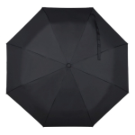 Parapluie pliable en RPET avec poignée en bois Ø94 couleur noir troisième vue