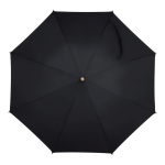 Parapluie en RPET avec poignée en bois et design particulier Ø103 couleur noir troisième vue