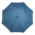 Parapluie en RPET avec poignée en bois et design particulier Ø103 couleur bleu foncé troisième vue