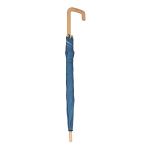 Parapluie en RPET avec poignée en bois et design particulier Ø103 couleur bleu foncé quatrière vue