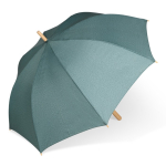 Parapluie en RPET résistant aux tempêtes avec embouts en bois Ø103 couleur vert foncé