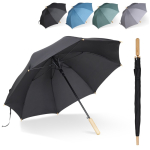 Parapluie en RPET résistant aux tempêtes avec embouts en bois Ø103