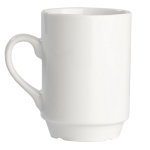 Tasse empilable en porcelaine blanche avec capacité de 160ml couleur blanc deuxième vue