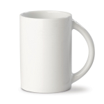 Tasse blanche en porcelaine avec poignée en demi-cercle de 300ml couleur blanc