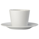 Tasse à café avec soucoupe en porcelaine pour expresso 160ml couleur blanc quatrière vue