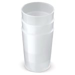Gobelet réutilisable en plastique résistant fabriqué en Europe 250 ml couleur transparent troisième vue