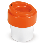 Gobelet à emporter avec couvercle fabrication UE 100% recyclable 240ml couleur orange