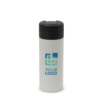Gourde en acier inoxydable avec couvercle rabattable noir 400ml vue principale