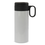 Gobelet en acier inoxydable avec couvercle servant de tasse 400ml couleur blanc