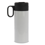 Gobelet en acier inoxydable avec couvercle servant de tasse 400ml couleur blanc deuxième vue