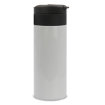 Gobelet en acier inoxydable avec couvercle servant de tasse 400ml couleur blanc troisième vue