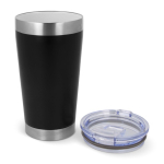 Gobelet thermique à emporter en céramique avec détails argentés 500ml couleur noir deuxième vue
