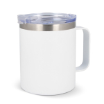 Tasse à emporter en céramique avec anse pour un transport facile 350ml couleur blanc