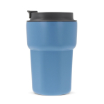 Gobelet à emporter en inox avec couvercle en silicone 350ml couleur bleu quatrière vue