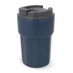 Gobelet à emporter en inox avec couvercle en silicone 350ml couleur bleu foncé