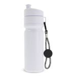 Gourde de sport sans BPA avec détail coloré et sangle 500ml couleur blanc
