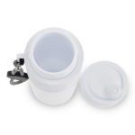 Gourde de sport sans BPA avec détail coloré et sangle 500ml couleur blanc quatrière vue