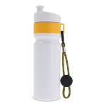 Gourde de sport sans BPA avec détail coloré et sangle 500ml couleur jaune