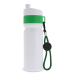 Gourde de sport sans BPA avec détail coloré et sangle 500ml couleur vert