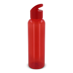 Gourde en RPET de couleurs transparentes avec poignée 600ml couleur rouge