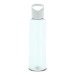 Gourde en RPET de couleurs transparentes avec poignée 600ml couleur blanc deuxième vue