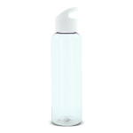 Gourde en RPET de couleurs transparentes avec poignée 600ml couleur blanc troisième vue