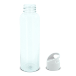 Gourde en RPET de couleurs transparentes avec poignée 600ml couleur blanc sixième vue