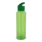 Gourde en RPET de couleurs transparentes avec poignée 600ml couleur vert lime
