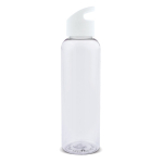 Gourde en RPET transparente avec poignée géométrique colorée 600ml couleur blanc transparent