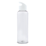 Gourde en RPET transparente avec poignée géométrique colorée 600ml couleur blanc transparent troisième vue