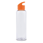 Gourde en RPET transparente avec poignée géométrique colorée 600ml couleur orange transparent