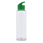 Gourde en RPET transparente avec poignée géométrique colorée 600ml couleur vert lime transparent